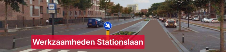 Werkzaamheden aan de Stationslaan in Breda vanaf augustus 2026 met nieuwe 30 km-zone en extra groen in het Stationskwartier